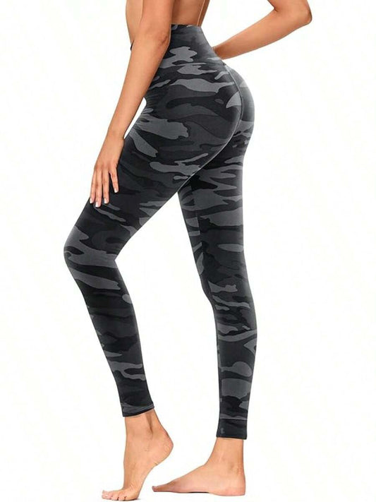 High Waisted Leggings Women Soft Opaque Control Printed Pants