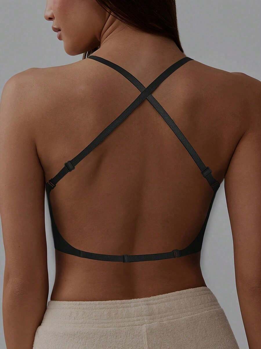 1/2 Pcs Seamless Backless Wireless Bra 3 Way Cross-Back Design